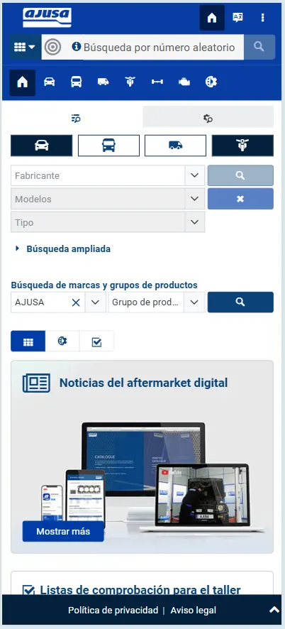 Ajusa catálogo en línea